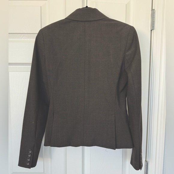 Express Editor Chocolate Brown 1 Button Blazer Suit Jacket - Picture 2 of 3